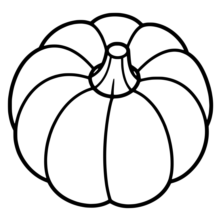Overhead Pumpkin With Center Seam Line — free floral SVG cut file