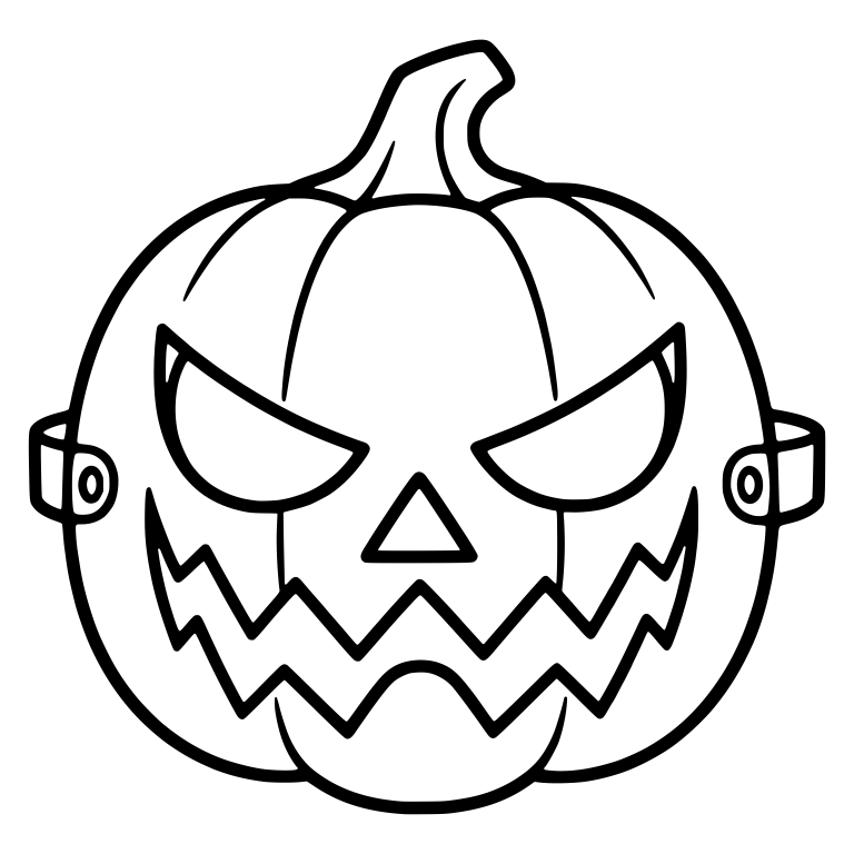 Angry Jack-o-Lantern Mask With Wide Zigzag Mouth — free holiday SVG cut file