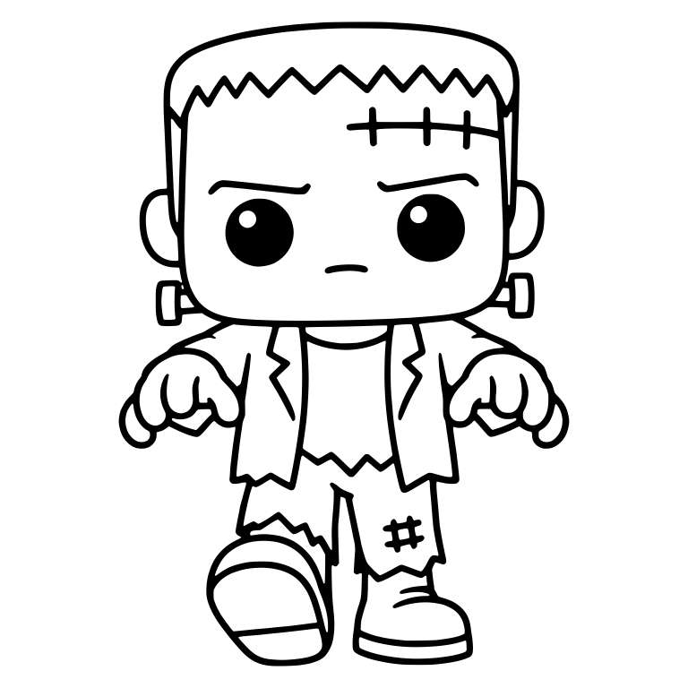 Grumpy Frankenstein Monster With Patched Knee — free fantasy-creature SVG cut file