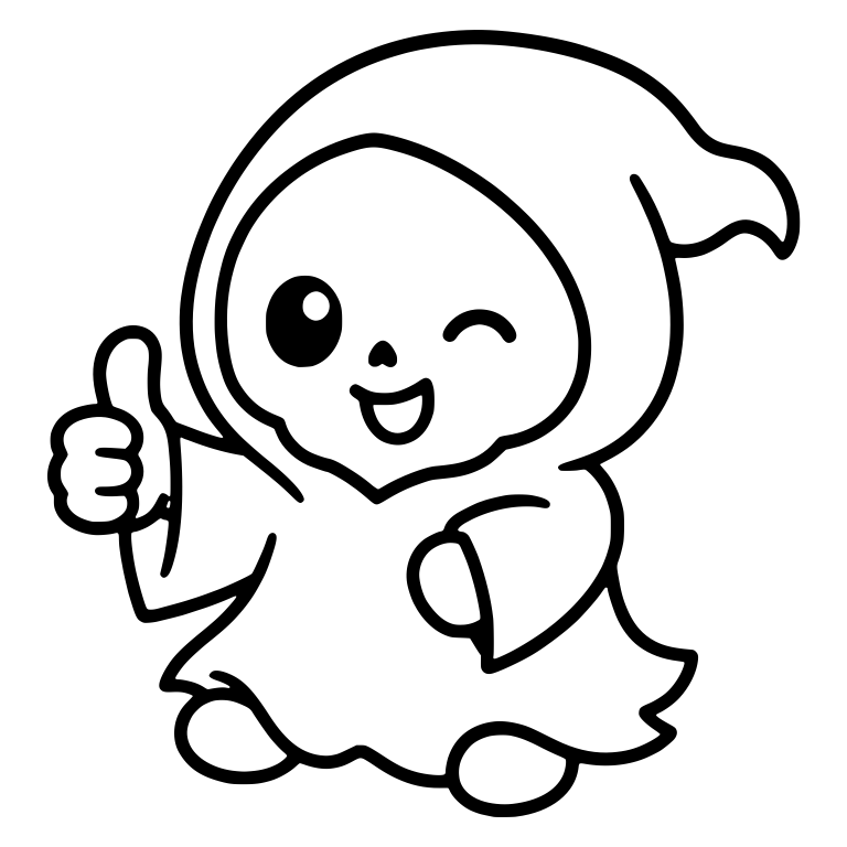 Walking Winking Reaper Giving Thumbs Up — free characters SVG cut file