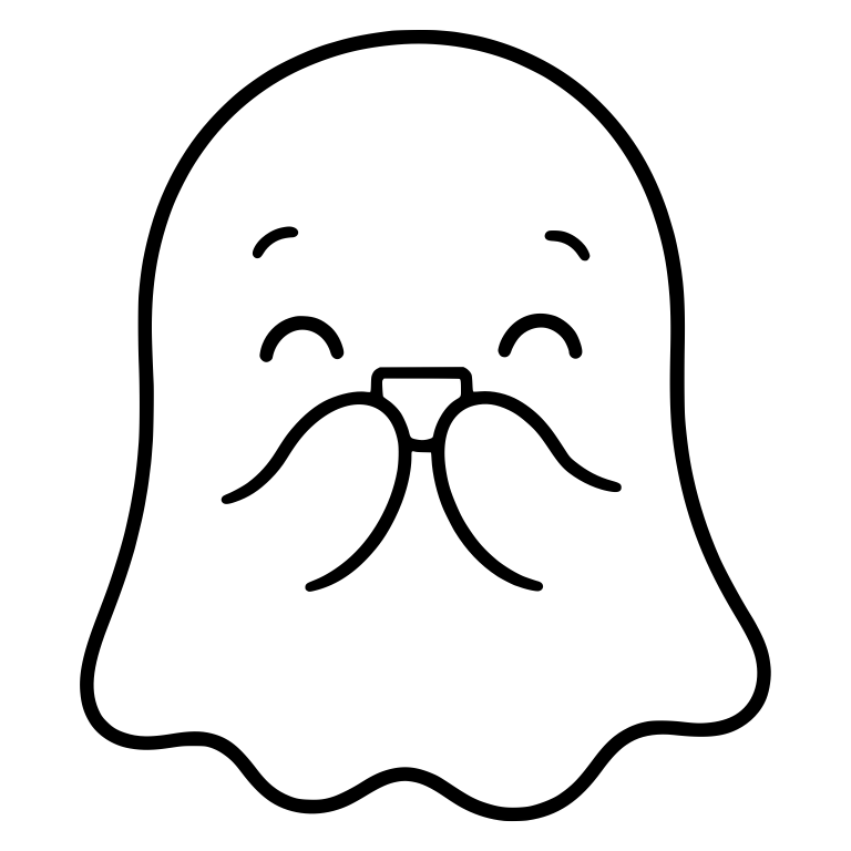 Giggling Ghost Covering Mouth with Both Hands — free fantasy-creature SVG cut file