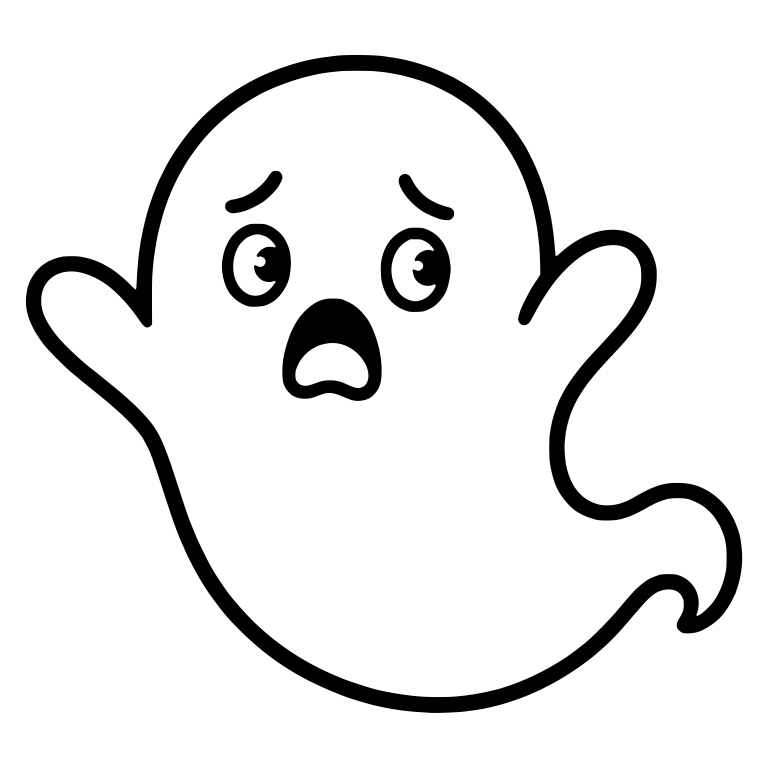 Scared Ghost With Arms Up and Open Mouth — free fantasy-creature SVG cut file