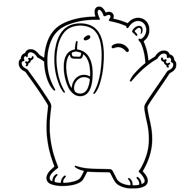 Capybara Stretching Both Arms Up in a Big Yawn — free animal SVG cut file
