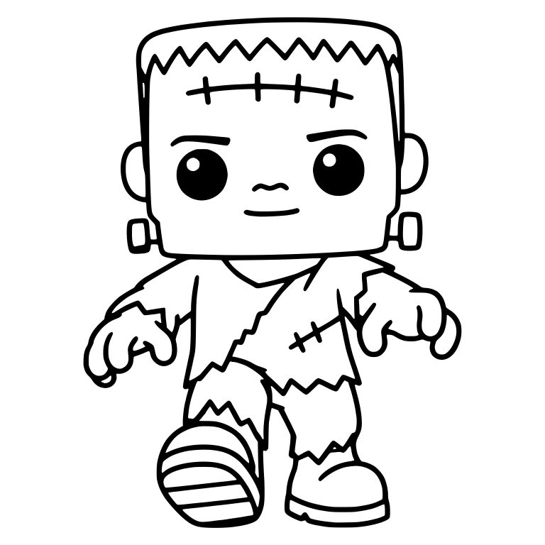 Smiling Frankenstein Monster With Striped Boot Sole — free fantasy-creature SVG cut file