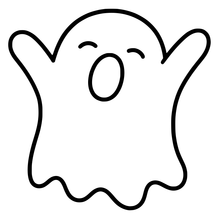 Yawning Ghost With Wide Open Mouth and Arms Up — free fantasy-creature SVG cut file