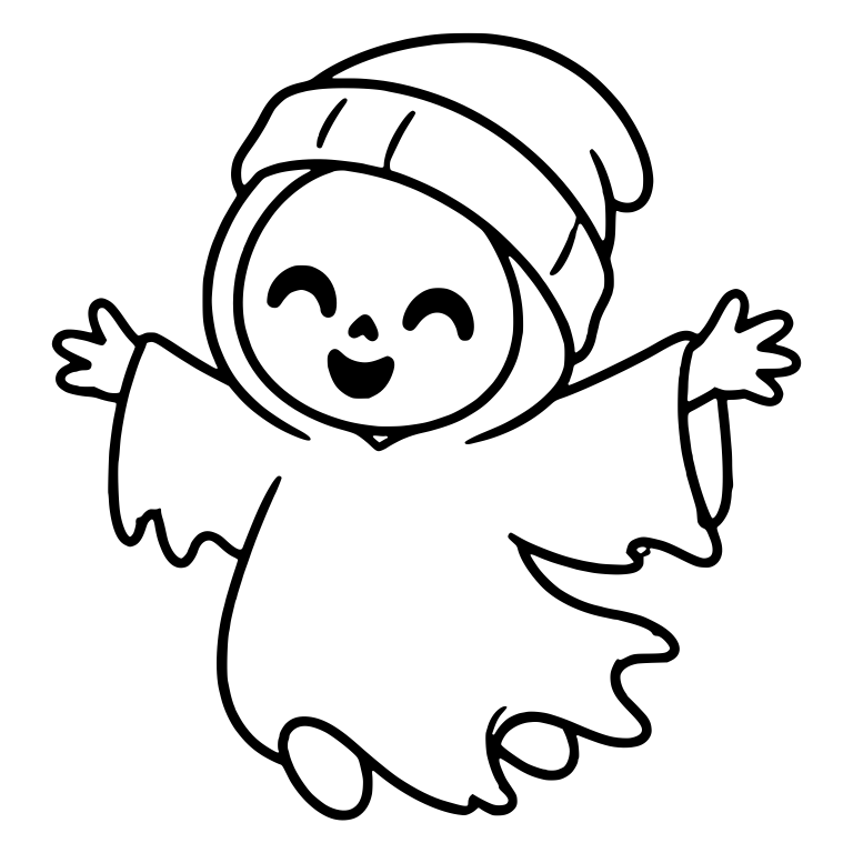 Hooded Beanie Reaper With Arms Spread Wide — free characters SVG cut file