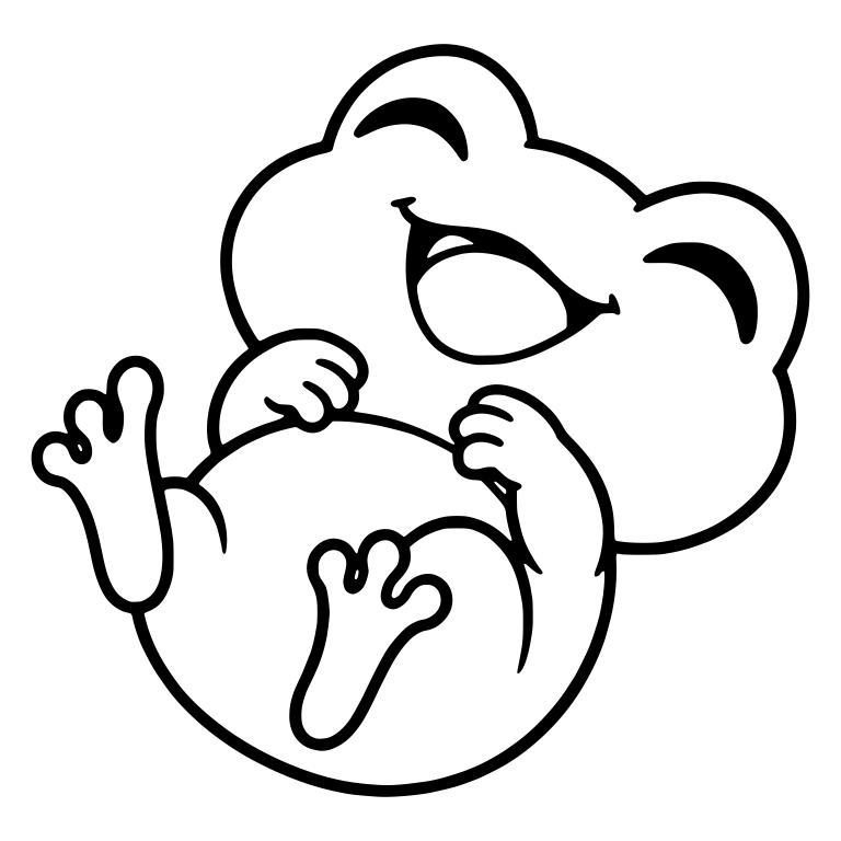 Laughing Frog With Squinting Eyes Holding Its Belly — free animal SVG cut file