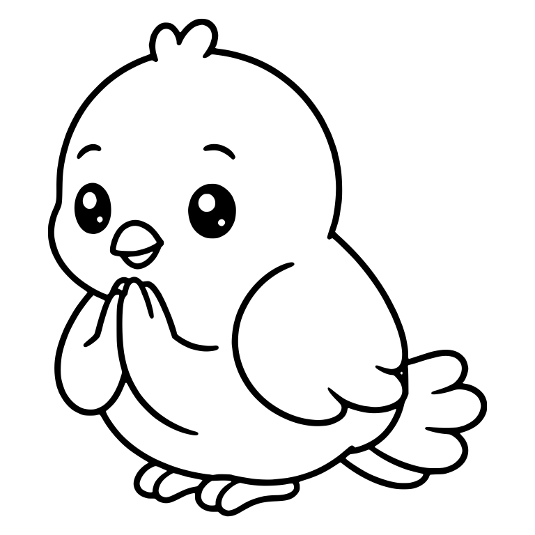 Praying Dove in Three-Quarter View With Hands Together — free animal SVG cut file