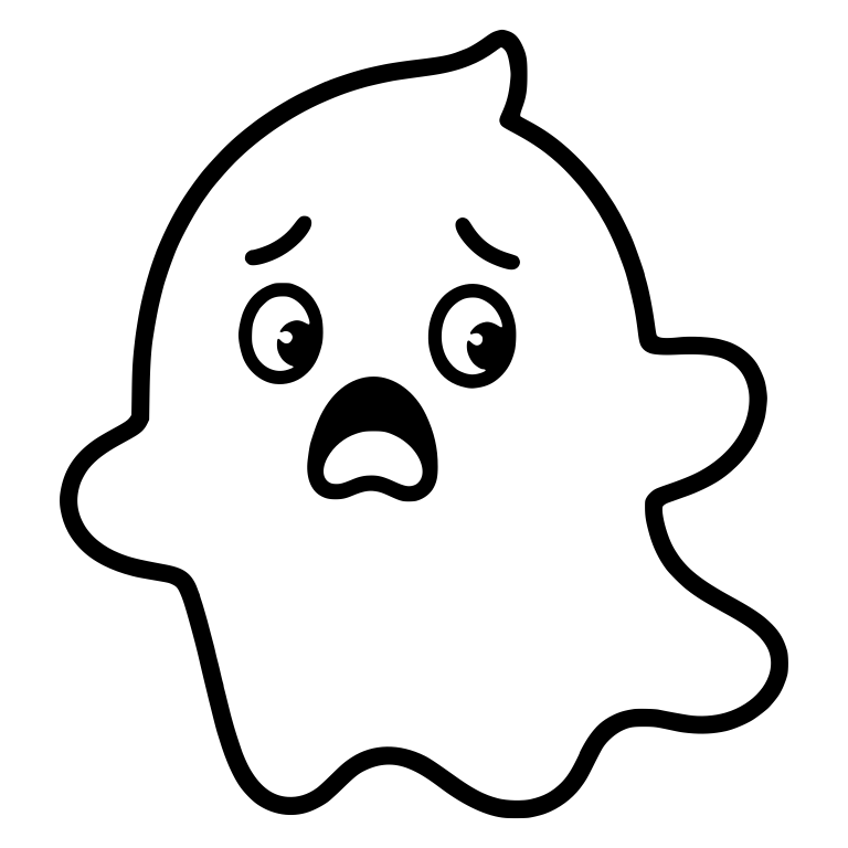 Frightened Ghost Gasping With Arms Out — free fantasy-creature SVG cut file