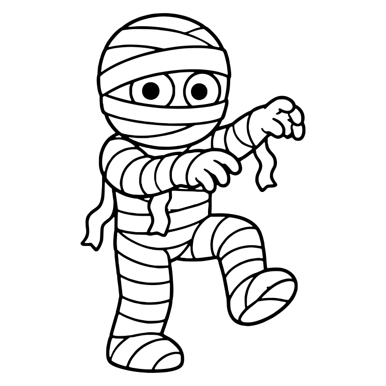 Marching Mummy With Raised Knee — free fantasy-creature SVG cut file