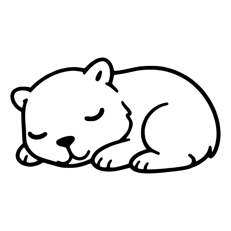 Curled Sleeping Capybara with Small Black Nose — free animal SVG cut file