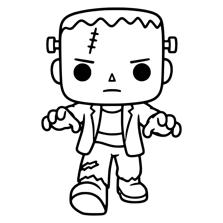 Angry Frankenstein Monster With Side Head Bolts — free fantasy-creature SVG cut file