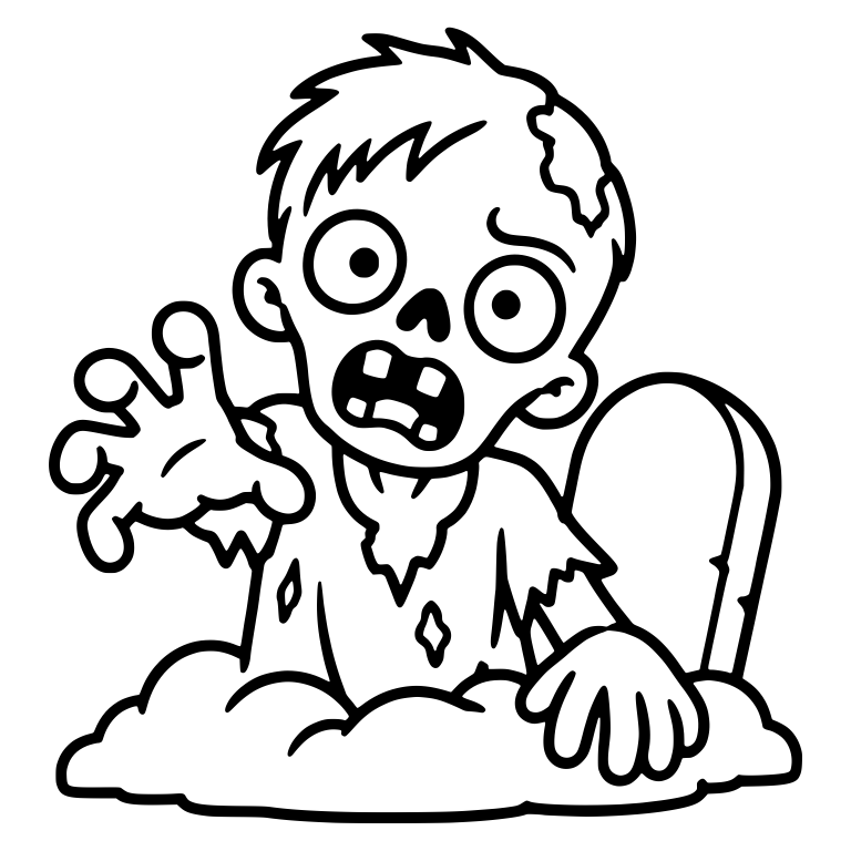 Zombie Reaching One Hand Out of a Dirt Mound — free fantasy-creature SVG cut file