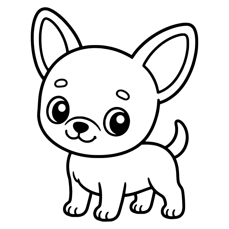 Standing Apple Head Chihuahua With Tilted Head — free animal SVG cut file