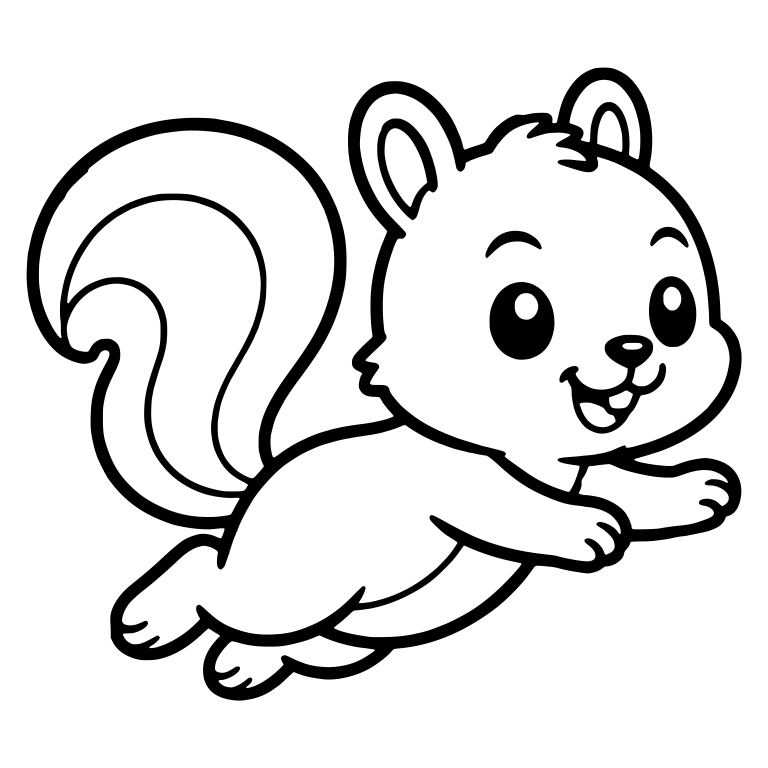 Leaping Squirrel With Arms Stretched Forward — free animal SVG cut file