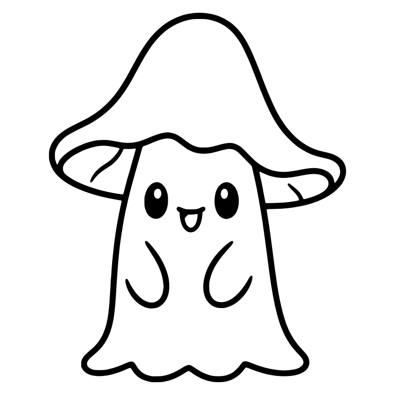 Tall Mushroom Monster With Wavy Hem — free fantasy-creature SVG cut file