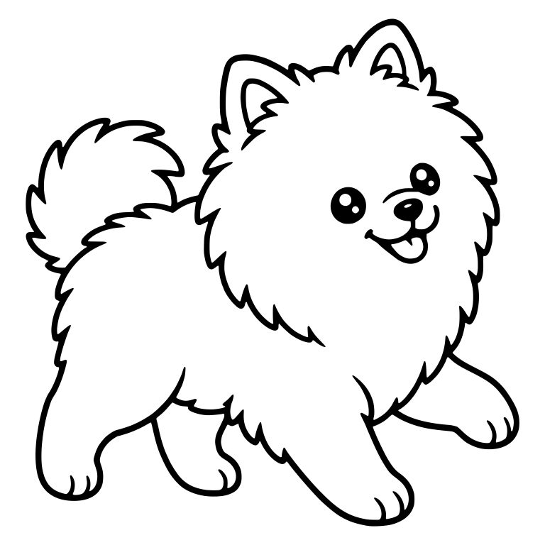 Prancing Pomeranian Facing Right — free animal SVG cut file