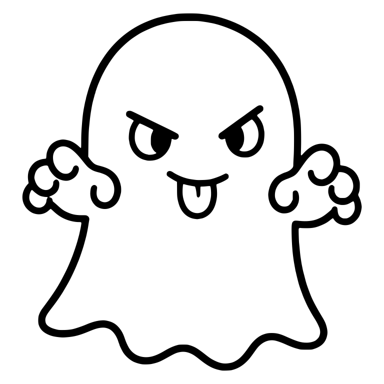 Ghost Pouncing With Claw Hands and Tongue Out — free fantasy-creature SVG cut file