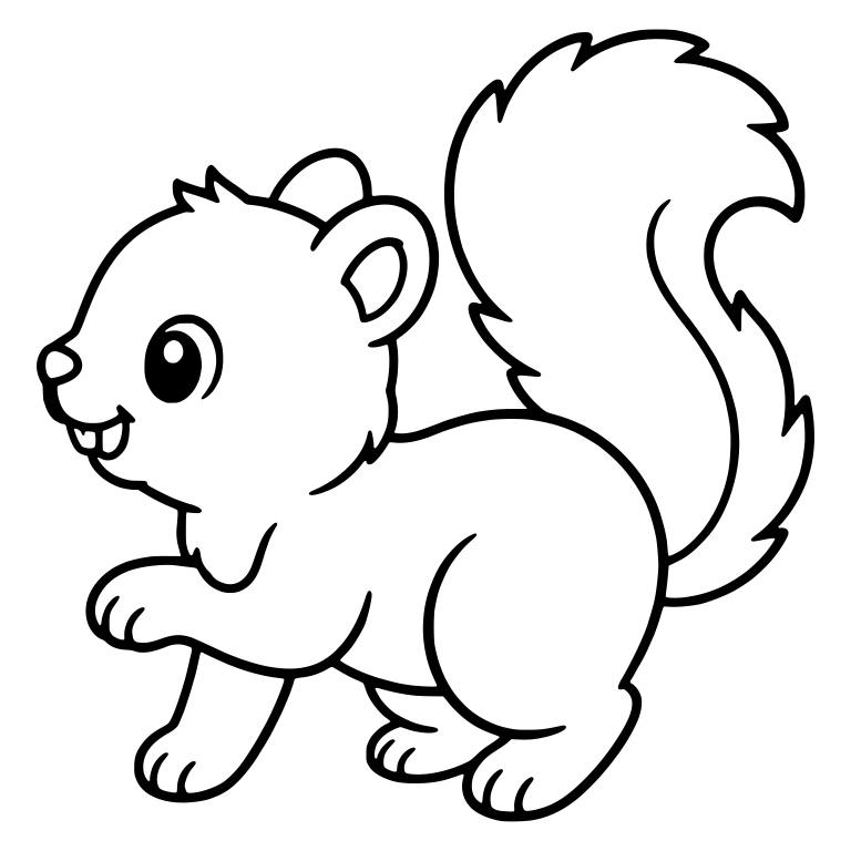 Squirrel in Profile Walking with Paw Lifted — free animal SVG cut file