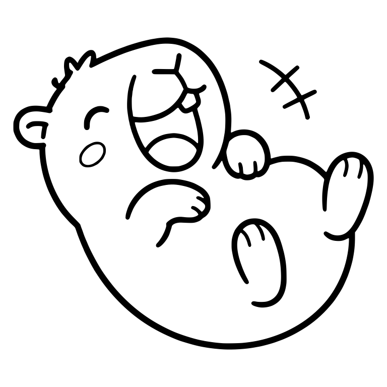 Laughing Capybara Rolling on Its Back — free animal SVG cut file