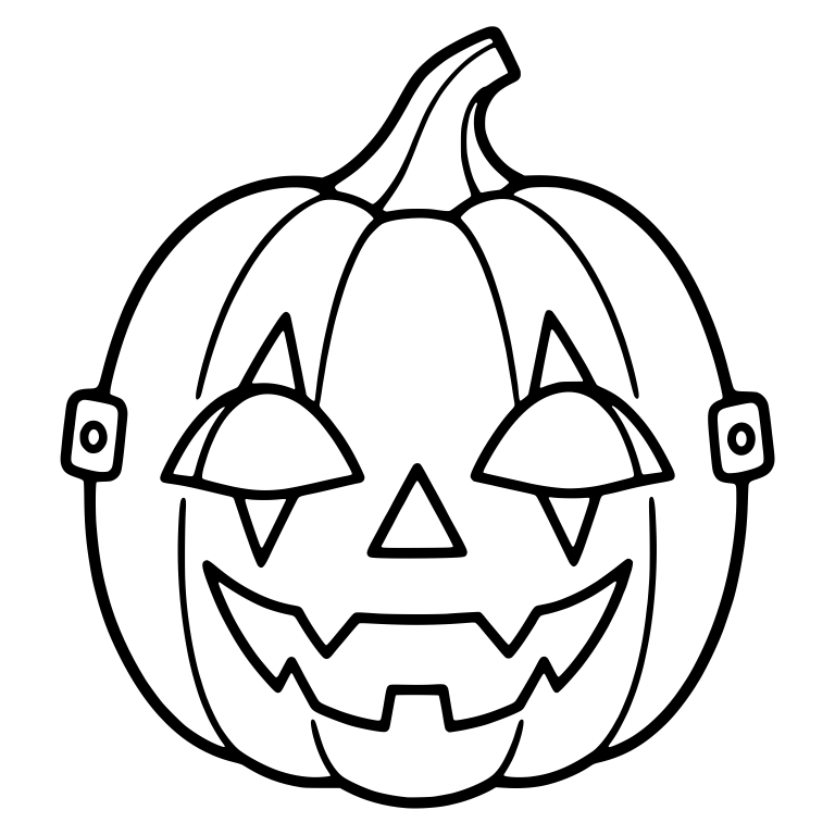Grinning Jack-o-Lantern Mask With Triangle Eye Marks — free holiday SVG cut file