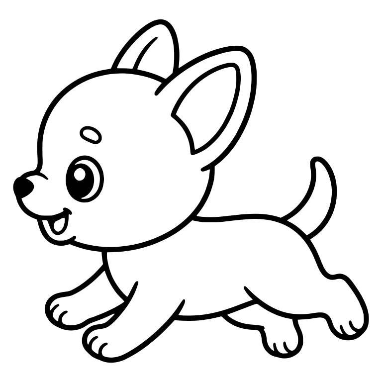 Running Apple Head Chihuahua In Side View — free animal SVG cut file