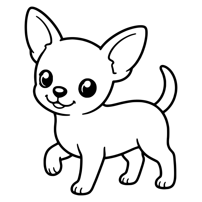Chihuahua Puppy Standing With One Front Paw Lifted — free animal SVG cut file