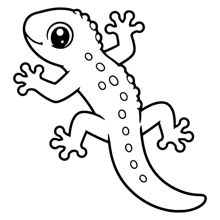 Climbing Gecko with Dotted Spine and Bumpy Back Ridge — free animal SVG cut file