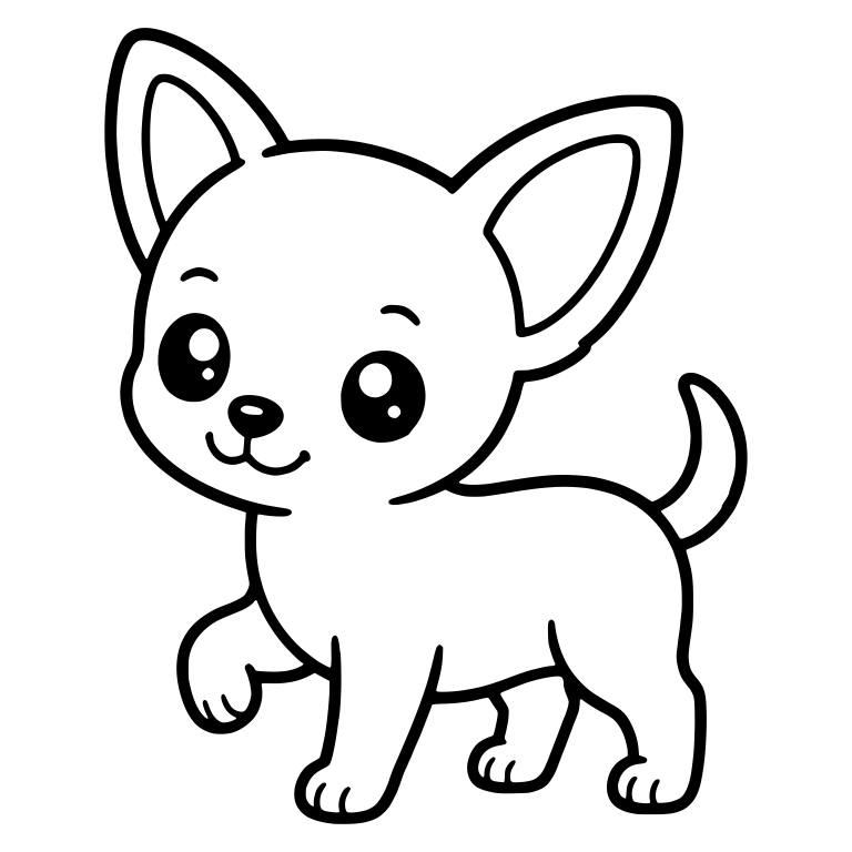 Chihuahua Puppy Walking With One Paw Lifted — free animal SVG cut file
