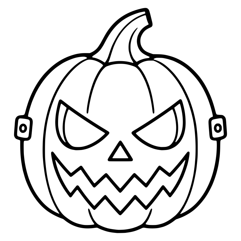 Angry Jack-o-Lantern Mask With Slanted Eyes and Zigzag Grin — free holiday SVG cut file