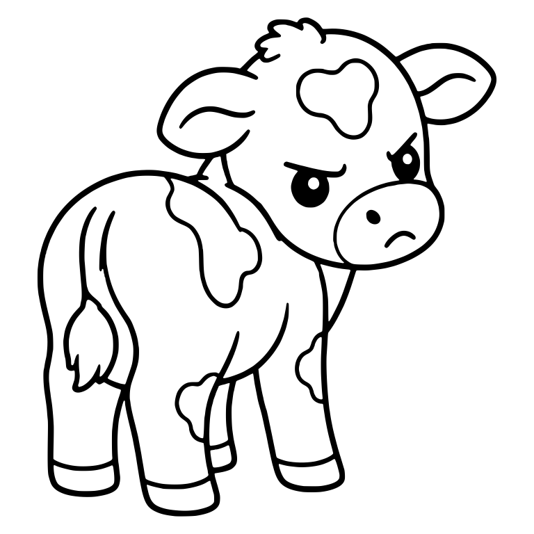 Spotted Calf Glancing Back Over Its Shoulder — free animal SVG cut file