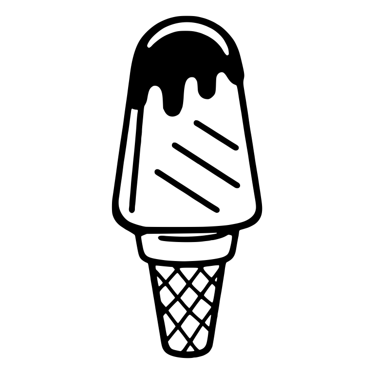 Chocolate-Dipped Ice Cream Bar in Waffle Cone Holder — free food SVG cut file