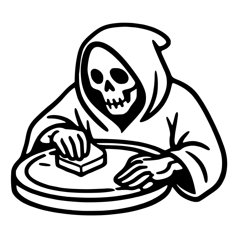 Reaper Rubbing Wax Bar on Round Board — free characters SVG cut file