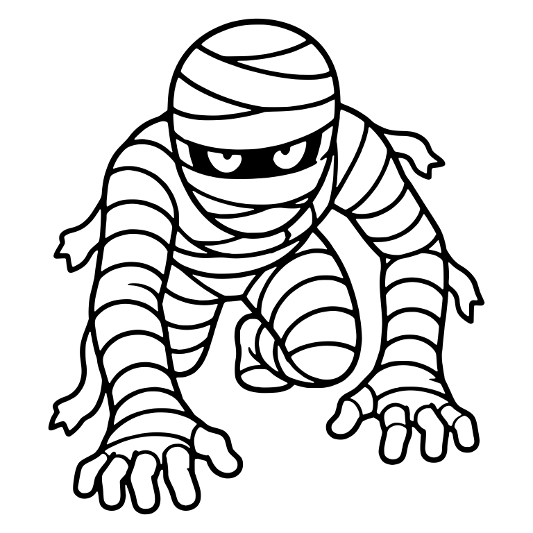Mummy Crawling Toward You With Hands Spread Wide — free fantasy-creature SVG cut file