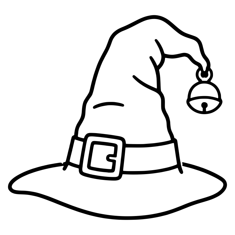 Floppy Witch Hat With Jingle Bell Tip — free objects SVG cut file
