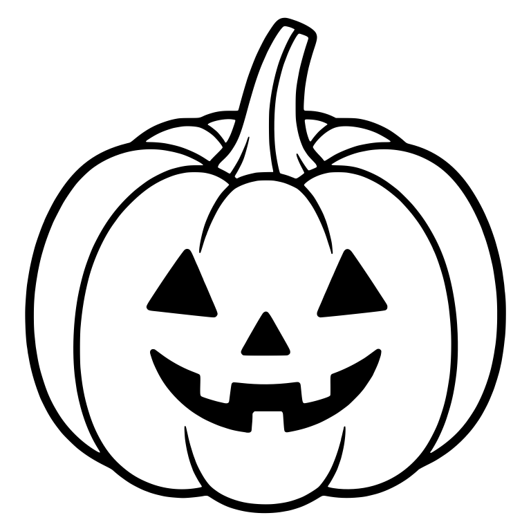 Classic Jack-O'-Lantern With Triangle Eyes — free holiday SVG cut file