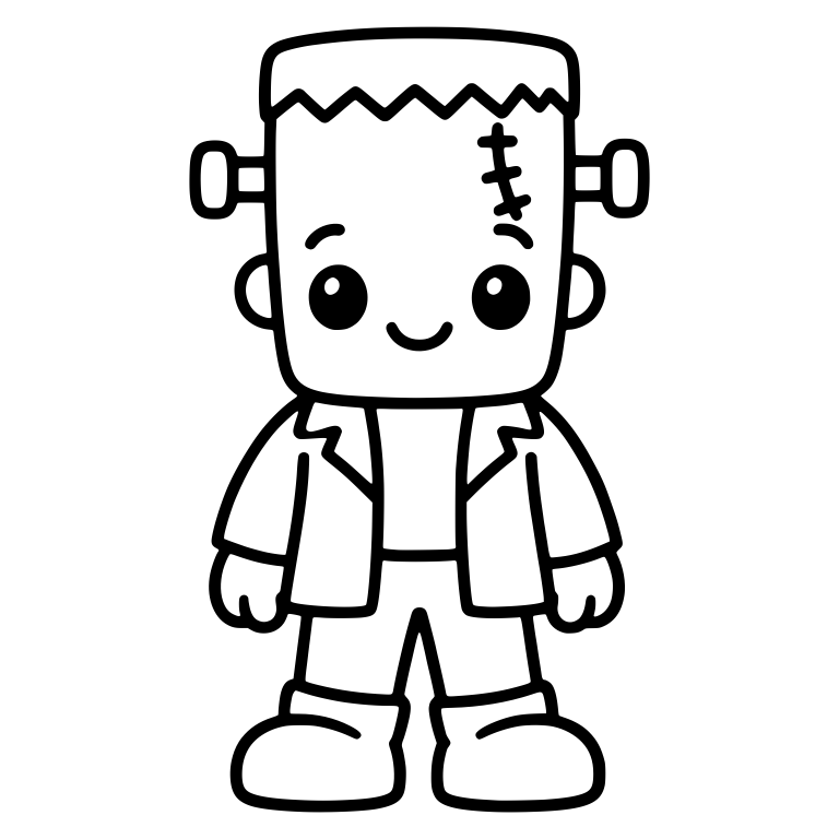 Tall Frankenstein In Open Jacket and Boots — free fantasy-creature SVG cut file