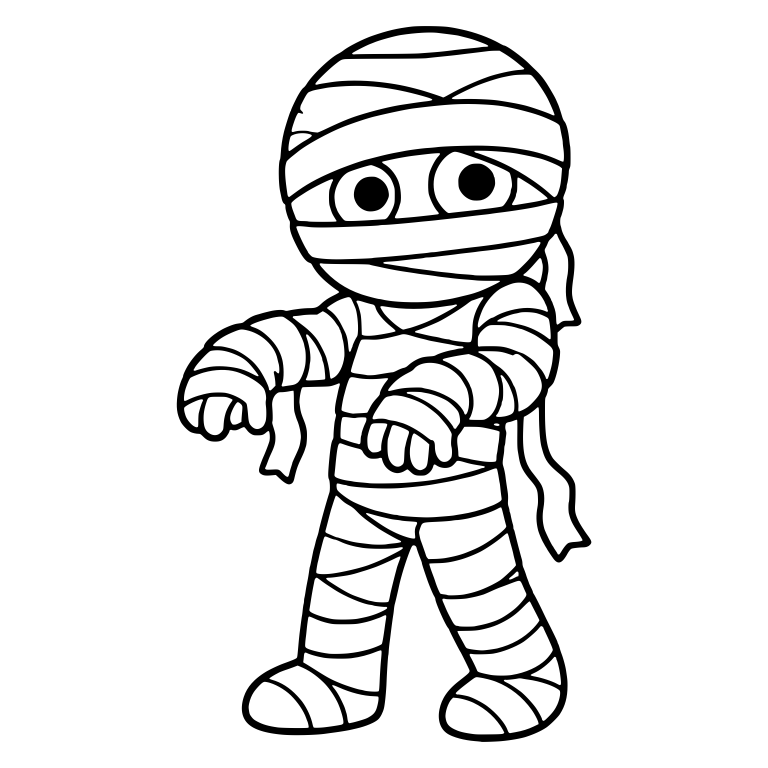 Walking Mummy With Arms Reaching Forward — free fantasy-creature SVG cut file