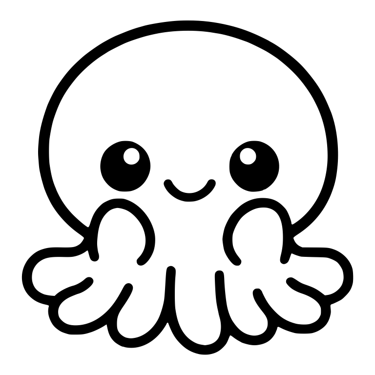 Octopus With Arms Raised To Cheeks — free animal SVG cut file