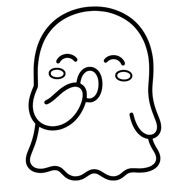 Yawning Ghost Covering Its Mouth With One Hand — free fantasy-creature SVG cut file
