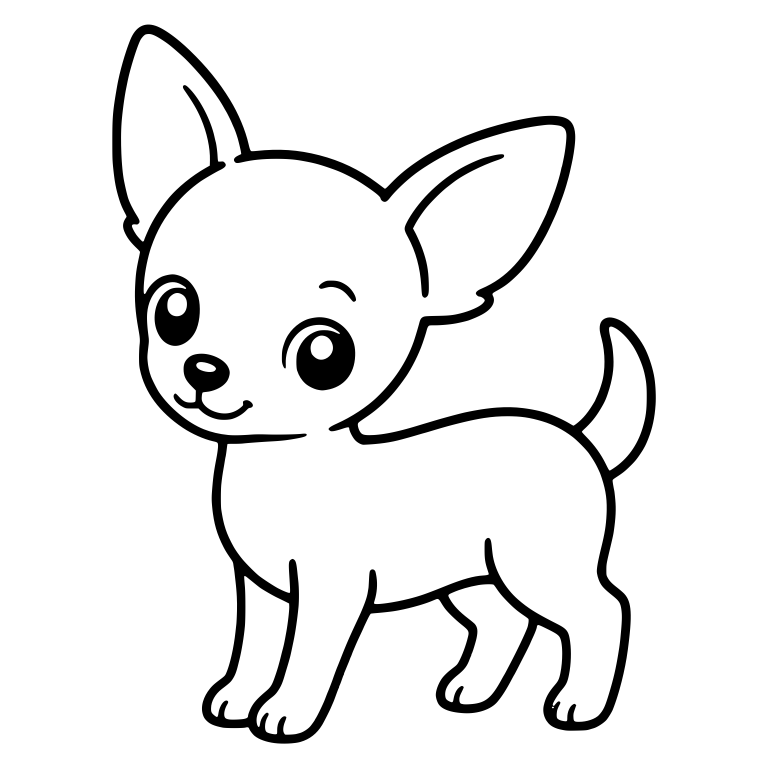 Standing Deer Head Chihuahua With Perked Ears — free animal SVG cut file