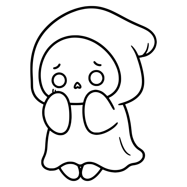 Worried Reaper With Hands Pressed To Cheeks — free characters SVG cut file