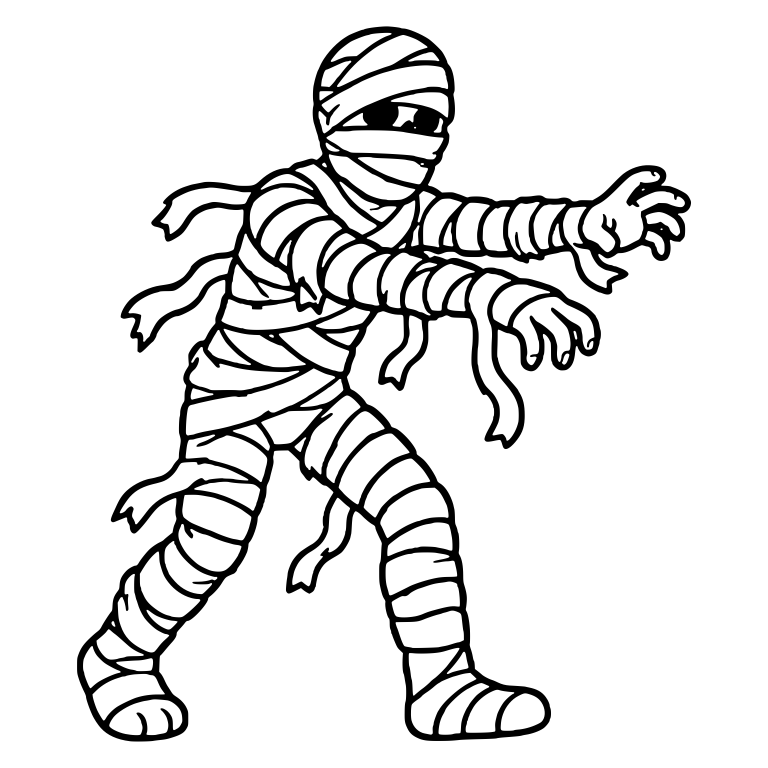 Walking Mummy With Outstretched Arms — free fantasy-creature SVG cut file