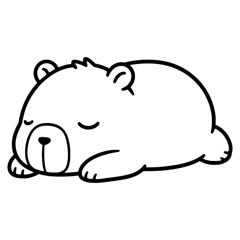 Capybara Sleeping Flat on Its Belly — free animal SVG cut file