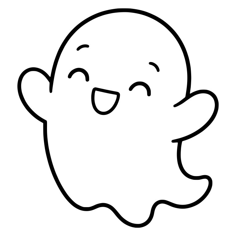 Laughing Ghost with Arms Raised and Open Mouth — free fantasy-creature SVG cut file