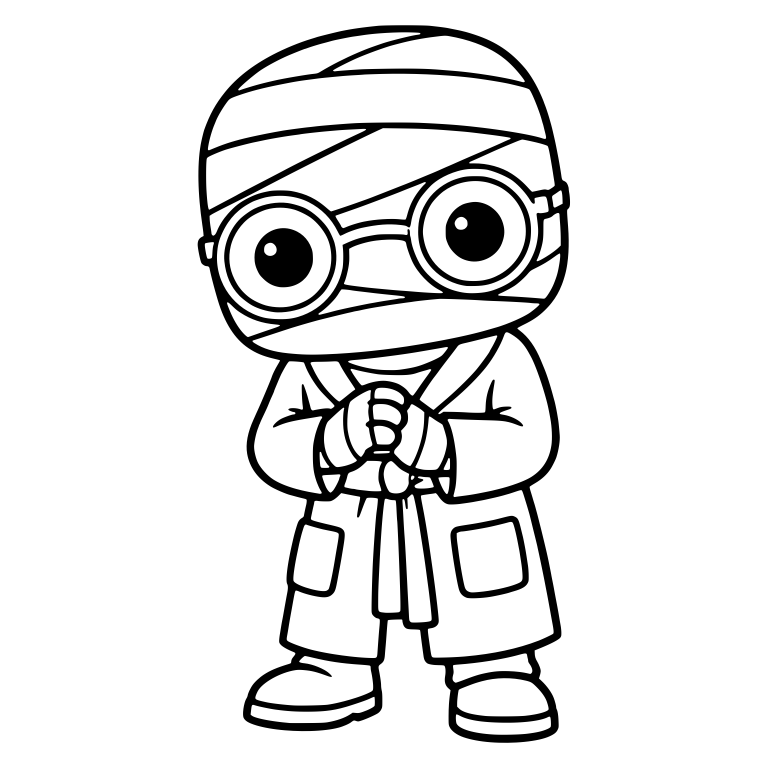 Invisible Man in Robe with Hands Clasped — free characters SVG cut file