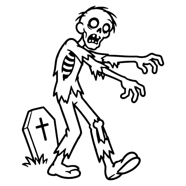 Walking Zombie with Outstretched Arms by Gravestone — free fantasy-creature SVG cut file