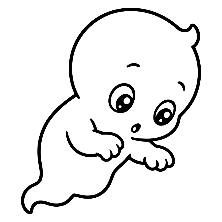Baby Ghost Floating and Reaching Forward — free fantasy-creature SVG cut file