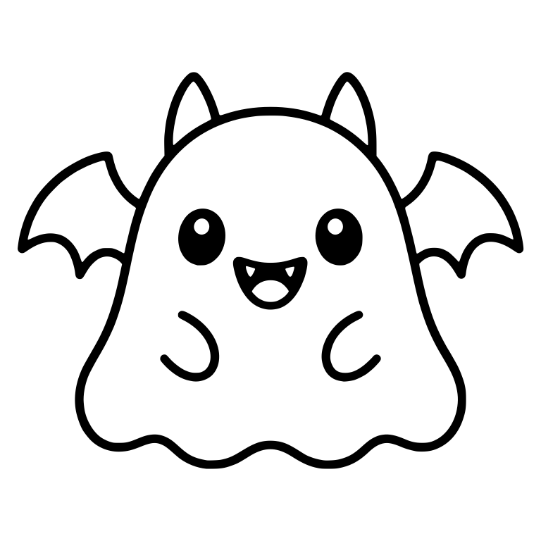 Little Horned Monster with Bat Wings and Fangs — free fantasy-creature SVG cut file