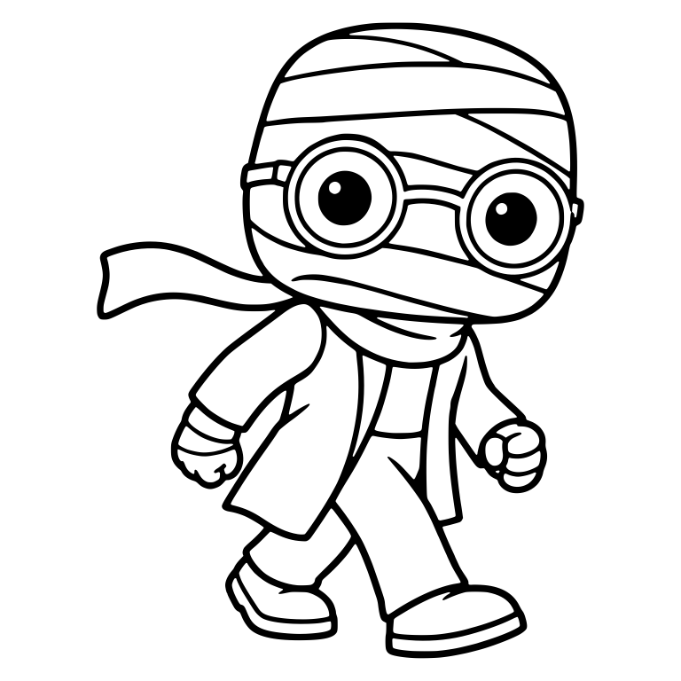 Invisible Man Walking with Trailing Scarf and Coat — free characters SVG cut file